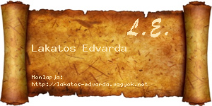 Lakatos Edvarda névjegykártya
